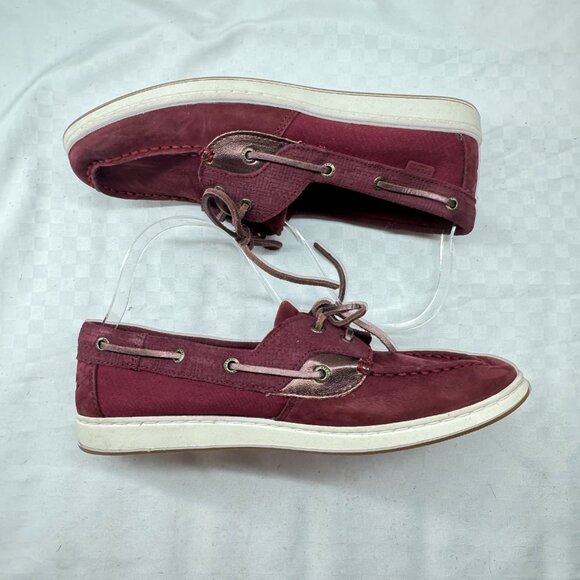 Sperry Top-Sider Nubuck Slip On Boat Shoes with Metallic Detail - Picture 3 of 7